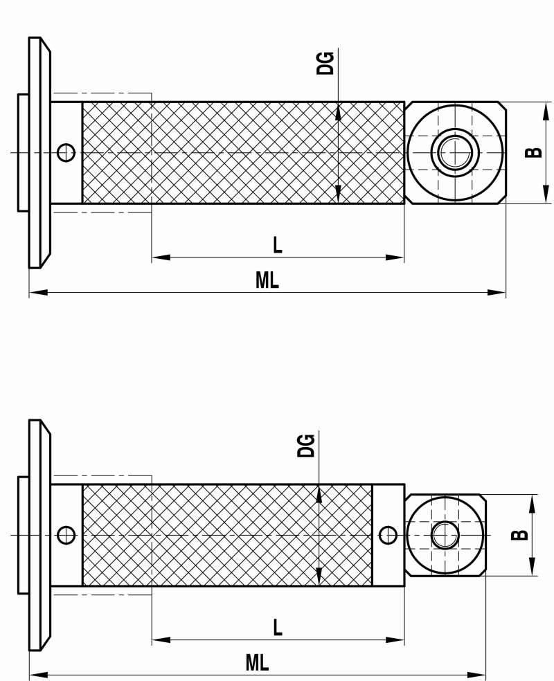 M5 удлинитель для адаптерной пластины, углепластик, ML 141.5 мм, DG/D 20 мм, для систем ZEISS A-5555-1988